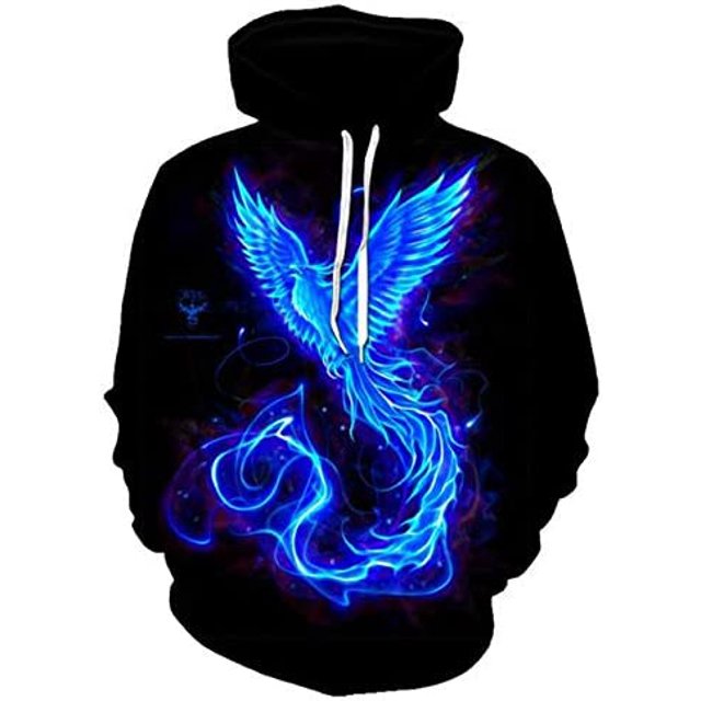 "Xishao Sudadera con Capucha De Llama Colorida para Hombre Y Mujer, Abrigo con Capucha 3D, Chaqueta Divertida Negra, Otoño E Invierno" Xishao ropa