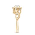 thumbnail image 3 of Rosec Jewels Vintage Engagement Ring - Lab Grown Diamond Halo Ring - EF-VS Quality Certified, 18K Yellow Gold, US 7.50, 3 of 8