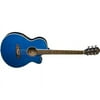 Oscar Schmidt OG8CE Folk Acoustic Electric Guitar Transparent Blue - OG8CETBL