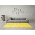 thumbnail image 3 of Ahgly Company Machine Washable Indoor Rectangle Solid Yellow Modern Area Rugs, 5' x 8', 3 of 4