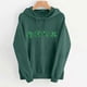 thumbnail image 5 of Xuyuer Womens St. Patrick's Day Clover Print Hoodie Casual Long Sleeve Sweatshirt Irish Shamrock Pullover Tops Sweatshirts Clover Print Shirts Casual Irish Gift Loose Fit Tops, 5 of 6