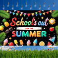 thumbnail image 3 of Colorful Theme School's Out Banner Decorative Design Summer Party Ice Cream for School Celebration Outdoor Event Holiday Party, 3 of 9