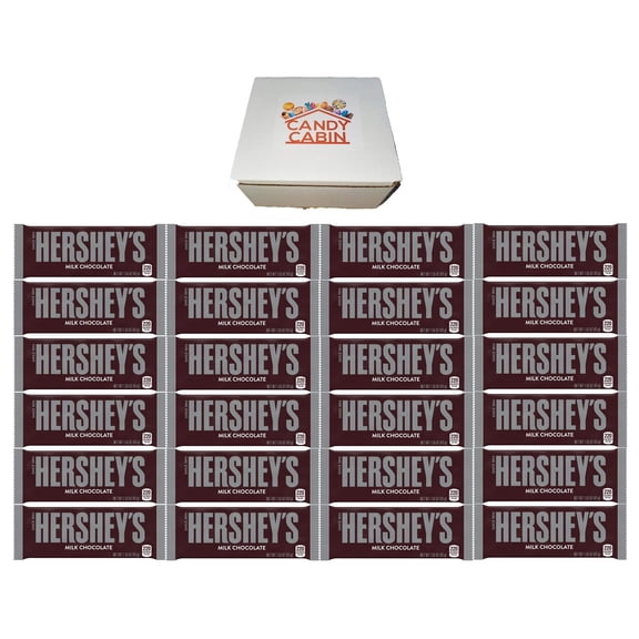 Hershey's Milk Chocolate Candy Bars, Bulk Candy, 1.55-Oz. Bars By CANDY CABIN 24-Count