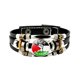 thumbnail image 1 of XWSHYW Flores Artificiales Pulsera de Cuero con Bandera Palestina Pulsera de Cuentas Estilo Punk Vintage Artículo Pequeño Popular Artesanal, 1 of 6