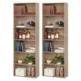 thumbnail image 4 of Homfa 6 Tier Tall Bookshelf and Bookcase, 2PC Wooden Bookcase Display Shelf for Living Room Home Office Library Storage, Oak, 4 of 8