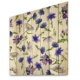 thumbnail image 2 of Designart 'Blue Wildflowers With Leaves III' Traditional Print on Natural Pine Wood, 2 of 5