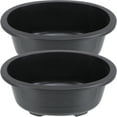 thumbnail image 1 of Black Plastic Flower Pot with Drainage Holes for Vertical Gardening and Storage 2pcs Large Capacity, 1 of 8