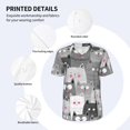 thumbnail image 3 of Rateoe Cats Group Pattern Men’s Baseball Short Sleeve Polo Shirt, Midweight Men's Shirt Golf Shirt Polo Shirts Quick Dry Short-3X-Large, 3 of 7