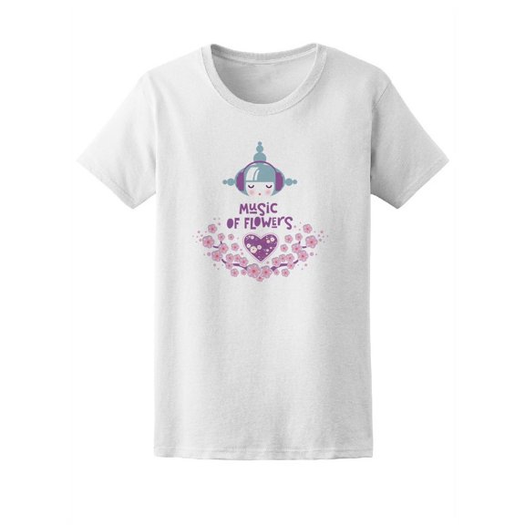 Cute Japanese Girl Cherry Flower T-Shirt Women -Image by Shutterstock, Female x-Large
