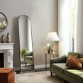 thumbnail image 5 of Arched Full Length-64"x21" Mirror Full Body Mirror Floor Mirror Standing Hanging or Leaning Wall,Black, 5 of 7