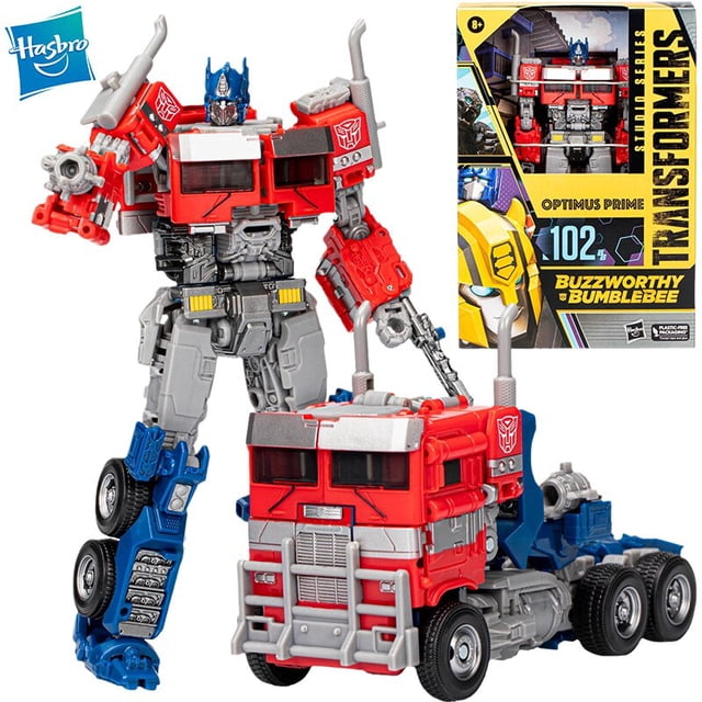 Hasbro Transformers Studio Series SS-102 Optimus Prime 102BB Rise Of The Beasts Robot, figura de Anime, modelo de acción, juguetes, regalo para niños Fivean unisex
