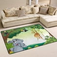 thumbnail image 2 of Area Rug Pad Animals Playing Nursery Rugs Floor Mat for Kids Playing Room Living Room Bedroom 6' x 4' (72 x 48 inch), 2 of 6