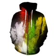 thumbnail image 1 of Sudadera con capucha y cremallera con estampado 3D de humo colorido para hombre y mujer, divertida, de moda urbana, informal, deportiva, de gran tamaño., 1 of 6