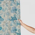 thumbnail image 3 of Awypu Chic Modern Bathroom Decor Waterproof Shower Curtain Multiple Sizes Nautical Pastel Toned Sea Shell Starfish Mollusk Seahorse Coral Reef Motif White, 3 of 7