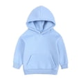 thumbnail image 3 of Gytharion Kids 2PC Fleece Lined Sweatsuits Warm Thickened Solid Color Hoodies Suits Kangaroo Pocket Pullover Sweatshirts and Elastic Wasit Jogger Pants Outfits for Fall and Winter,1Y-13Y, 3 of 8