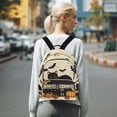 thumbnail image 7 of FORMRS Mini Backpack Purse for Women Quilted Travel Daypack Casual Shoulder Bag, Halloween Cat, 7 of 7