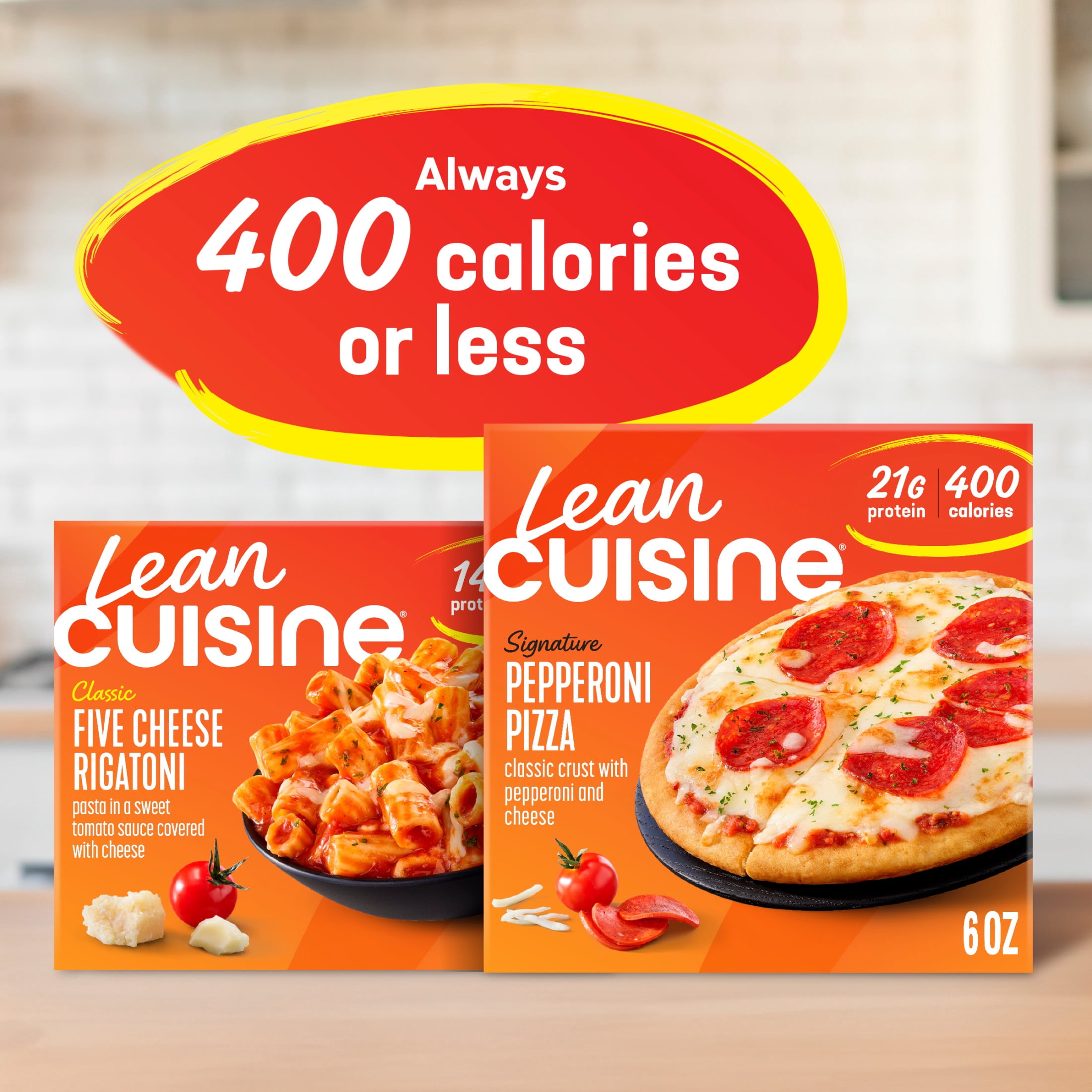 Lean Cuisine Pepperoni Personal Pizza Microwave Meals for Lunch or Dinner, 6 oz (Frozen)