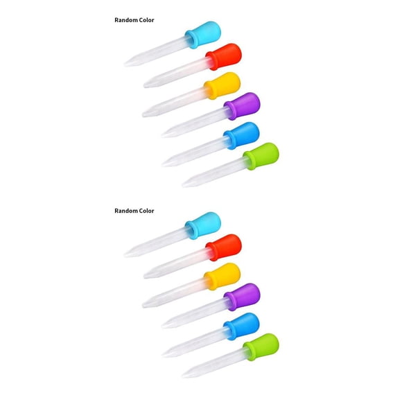 Naiovety Cuentagotas para bebé de Color aleatorio con escala, goteros portátiles para bebés, dispensador de alimentos desmontable, accesorio de pipeta 6 piezas 2piezas Naiovety CBP254506