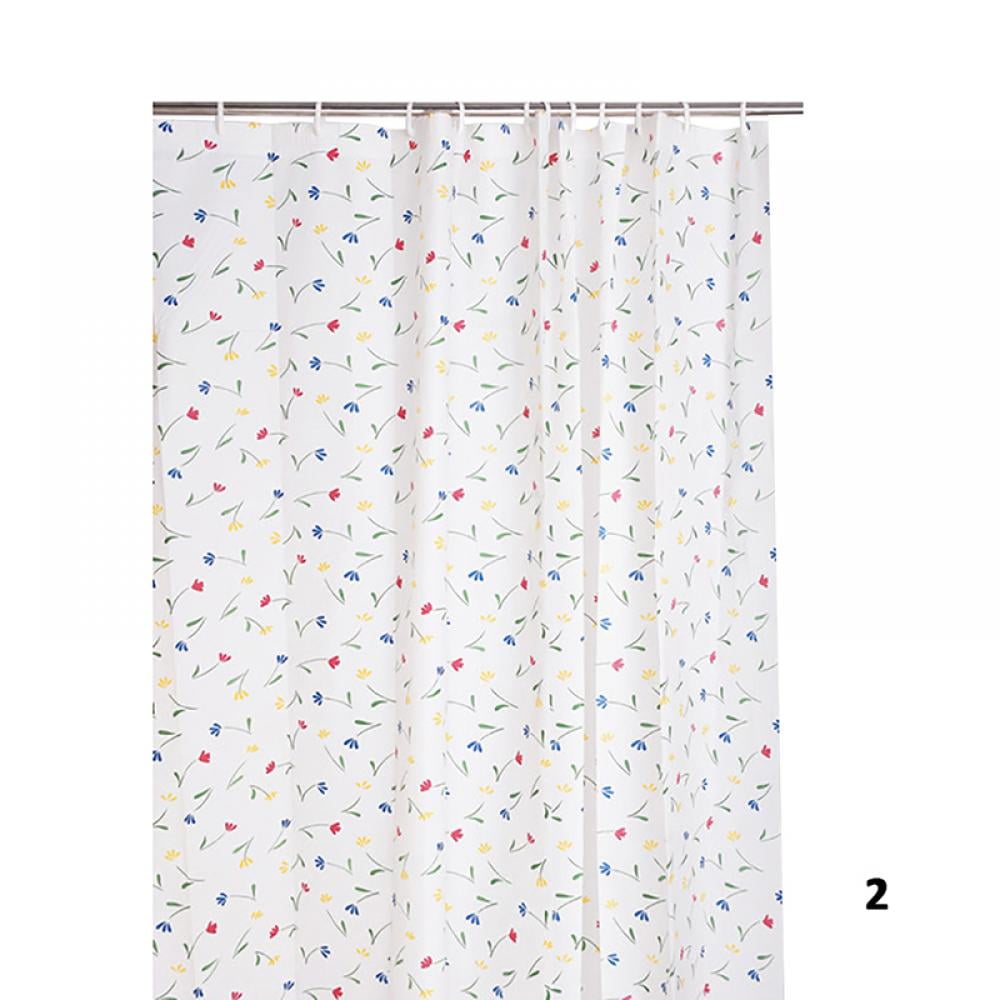 RV and Mountain Sunrise Shower Curtain Bathroom Decor Fabric & 12hook 71X71IN 