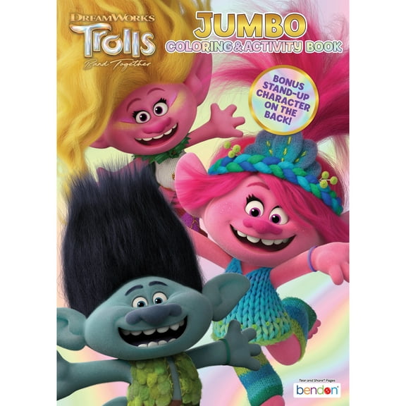 Trolls Band Together Jumbo Coloring Book, 64 Pages