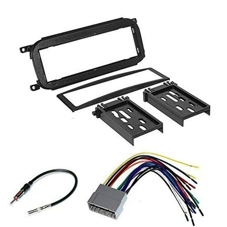 Universal Cd Dash Trim - chrysler 2003 - 2007 town & country (does not work with infinity system) car radio stereo cd player dash install mounting trim bezel panel kit + harness