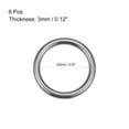 thumbnail image 2 of Uxcell 0.79'' O Rings Buckle for Hardware Bags Belts Craft DIY Accessories Zinc Alloy Black 6pcs, 2 of 3