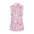 thumbnail image 6 of Yuyamidu Pink Snowman Womens Sleeveless Golf Shirts Christmas Zipper Collared Athletic Golf T Shirt Tennis Activewear Size XS, 6 of 8