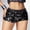 Black, variant on Women's Glitter Sequin Clubwear Low Rise Sparkly Micro Shorts Dance Festival Party Shorts - Women's Sequin Micro Shorts Y2k Low Rise Mini Shorts - Music Festival Rave Party Hot Pants Red L
