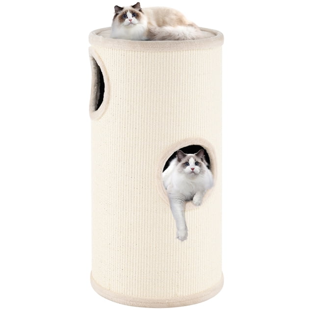 Gymax 4-Story Cat Condo Multi-level Cat House w/ Sisal Scratching Pad