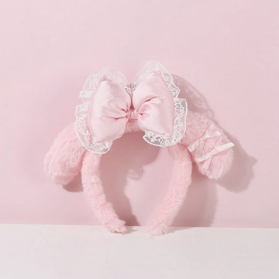 Sanrio Sweet Fashion Headband Kuromi My Melody Cute Anime Plush Hair Hoop For Girls Princess Style All-match Hair Accessories