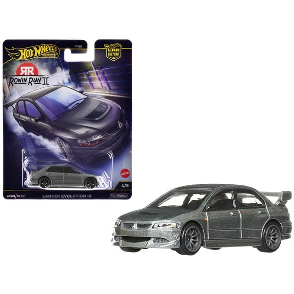 Mitsubishi Lancer Evolution IX Gray Metallic "Ronin Run II" Series Diecast Model Car by Hot Wheels