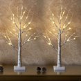 thumbnail image 1 of Christmas Decorations FT Lighted Birch Tree Christmas Tree Battery Operated with Timer Holder Tabletop Centerpiece for Home Decor, 1 of 8