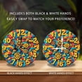 thumbnail image 2 of Colorful Gear Clock Wall Art Home Decor 10-Inch Silent Wooden Wall Clock, Battery Operated (AA Batteries Not Included), Artistic Home Decor, 2 of 8
