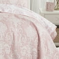 thumbnail image 3 of 3-Piece Eshe Cotton Coverlet Set Matelassé Pink Bedspread King Size, 3 of 4