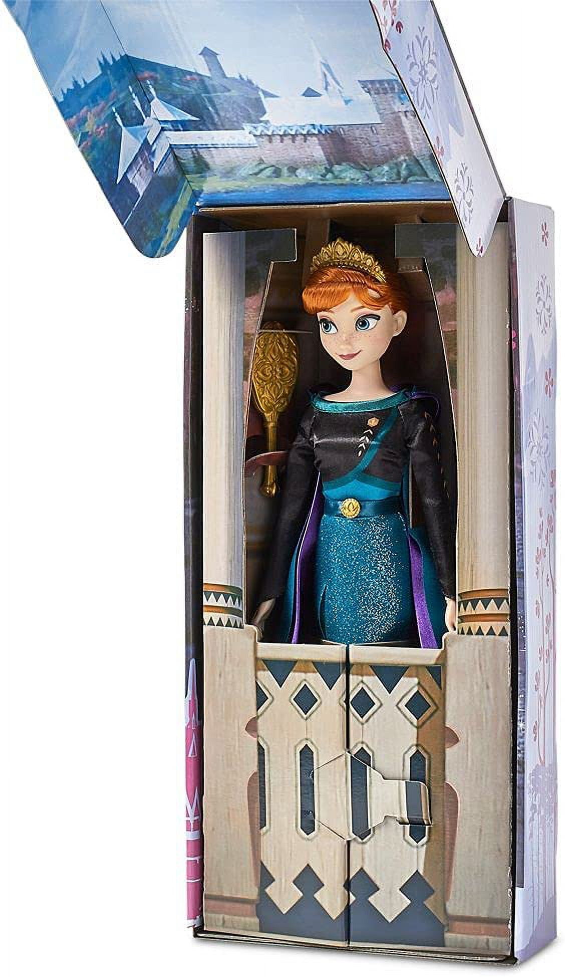 Disney Store Official Princess Elsa Classic Doll for Kids, Frozen 2, 11½  Inches, Includes Golden Brush with Molded Details, Fully Posable Toy Figure