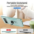 thumbnail image 4 of Dteck Case for Google Pixel 6 Pro,Shockproof Rubber Military Grade Dual Layer Case Ring Holder Kickstand Cover Support Magnetic Car Mount,Green, 4 of 8