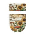thumbnail image 5 of SEANATIVE 2 Pieces Toilet Lid & Tank Covers Washable Toilet Protector Cover Universal Fit Most Round and Elongated Toilet for Bathroom Decor, Mushroom Sunflower Butterfly, 5 of 7