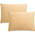 thumbnail image 1 of FLXXIE Paquete de 2 fundas de almohada estándar de microfibra, 1800 fundas de almohada súper suaves con cierre de sobre, fundas de almohada resistentes a las arrugas, la decoloración y las manchas par, 1 of 4