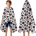 thumbnail image 3 of White Cow Black Spot Pattern Hooded Bath Towel，60"x35" for Ages 3 To 12 Kids, Quick Dry Lightweight Soft Microfiber Hood Beach Towel Cover Up for Kids, 3 of 7