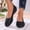 Black, variant on Women's Flat Shoes, Slip On Soft Sole Square Toe Non-slip Lace Party Shoes Beige Size 6