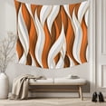 thumbnail image 5 of Burnt Orange White Moire Tapestry for Bedroom Wall Hanging Tapestry, Modern Abstract Art Ceiling Backdrop Tapestries Poster Blanket Wall Decor for Teens Room Living Room Dorm 59" x 79", 5 of 8
