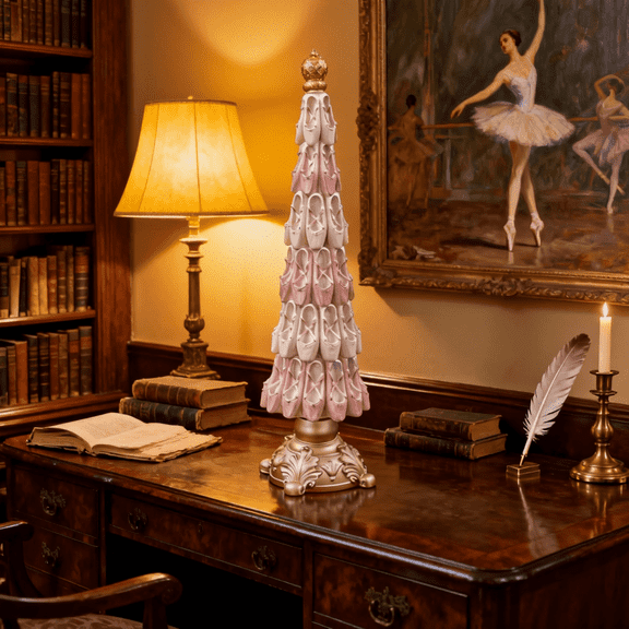 7.87in Ballerina Shoe Tree,Resin Christmas Tree Ornament, Tree Ballet Ornaments, Christmas Resin Ornament, for Holiday Decor Centerpiece, Ballerina Shoes Decoration Pinkaesthetic