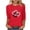 Red, variant on ZHYou Womens T-Shirts Valentine's Day Loose Fit 3/4 Sleeve Valentine's Day Printed V-Neck Casual Soft Spring Summer Shirts,Black,2XL