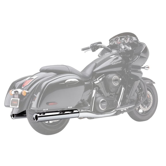 Cobra Classic 4" Chrome Slip-On Mufflers w/Straight-Cut Tips (4230)