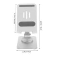 thumbnail image 2 of PAMINGONO Silver Foldable Tablet Stand Holder Adjustable Rotating Multi Device Support for Desk, 2 of 7