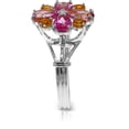 thumbnail image 2 of Galaxy Gold 14K White Gold 2.43 CT Natural Pink Topaz and Natural Citrine Flower Ring - October Birthstone - Hope & Creativity - Sizes 5.5 to 11 - Fine Jewelry for Women, 2 of 3
