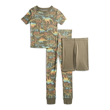 Wonder Nation Boys Short Sleeve Top with Short and Pant 3-Piece Set, Sizes 4-10