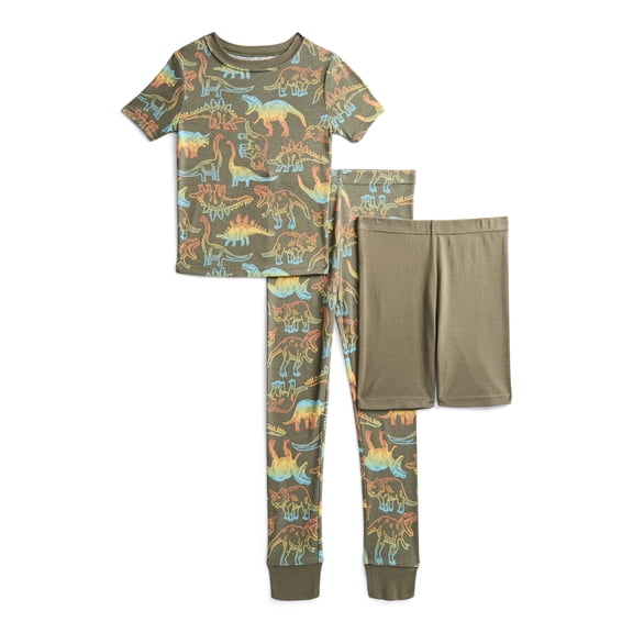 Wonder Nation Boys Short Sleeve Top with Short and Pant 3-Piece Set, Sizes 4-10