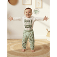 thumbnail image 6 of BemeyourBBs Newborn Baby Boy Fishing Outfit Spring Fall Winter Clothes Letter Print Romper Fish Pants Hat Set, 6 of 9