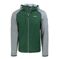 thumbnail image 2 of Men's Cutter & Buck  Heather Green/Heather Gray New York Jets Throwback Mainsail Sweater-Knit Full-Zip Hoodie, 2 of 3